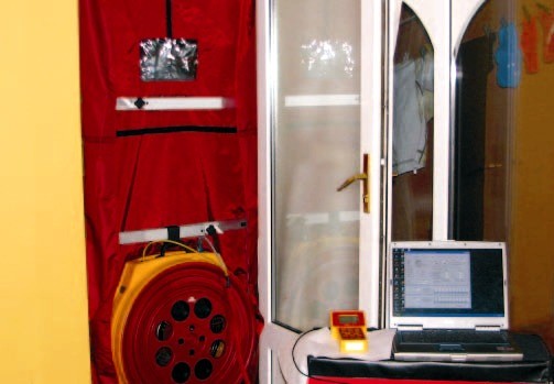 Blower Door System as used by McClean Thermal Imaging, Co. Donegal, Ireland