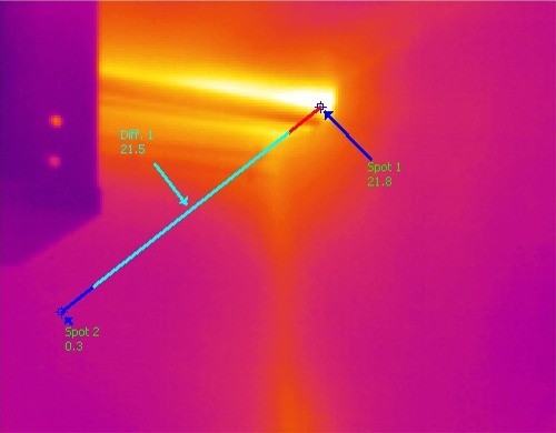 Thermal Image of Cold Store - McClean Thermal Imaging, Co. Donegal, Ireland